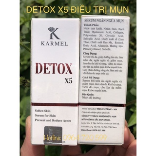 Kamel Serum Detox Acnes X5 - Loại bỏ Mụn, da sần vỏ cam, mờ thâm nám, thu nhỏ lỗ chân lông, trắng sáng