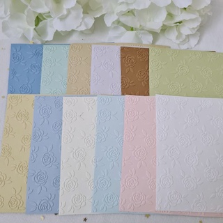 Krisna.room ♡ Giấy dập nổi họa tiết hoa hồng màu pastel xinh xắn