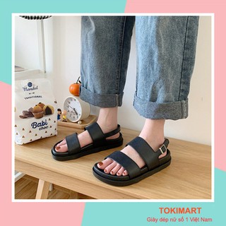 Sandal nữ, dép 2 quai ngang có quai hậu đi học, đi chơi thời trang sang chảnh DS1T đế cao su mềm dẻo chống trơn