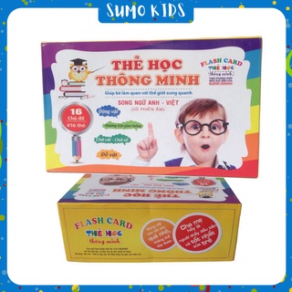 Bộ thẻ học thông minh LOẠI CHUẨN 16 chủ đề 416 thẻ cho bé SUMO KIDS_thẻ thông minh cho bé