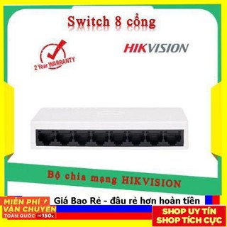 Switch 8 cổng Hikvision DS-3E0108D-E_ Bộ chia cổng mạng chính hãng