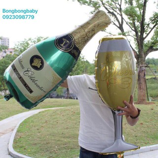 Bong bóng hình ly và chai như hình - Kết hợp với trang trí sự kiện.