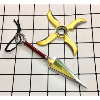 Kunai tiêu xoay naruto anime combo bộ 2 cái : 2 mầu vàng đen và vàng trắng