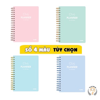 Sổ kế hoạch Klong A5 160 trang Study Planner MS 946  [Chọn Màu], vở Plan lò xo kép bìa cứng