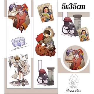 [Chiết] Đoạn Washi tape 5x35cm, băng keo dính trang trí chủ đề nhân vật nam làm tranh washi