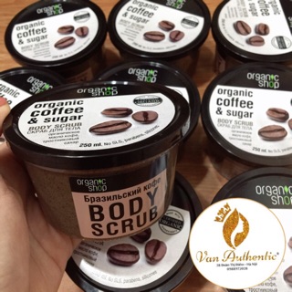 TẨY DA CHẾT ORGANIC SHOP ORGANIC COFFEE AND SUGAR ( sale duy nhất hôm nay)