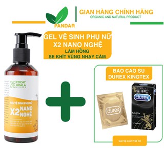 [TẶNG 1 BAO CAO SU DUREX]Gel Vệ Sinh Phụ Nữ x2 Nano Nghệ, Cỏ cây hoa lá, PANDAR, chai 150 ml