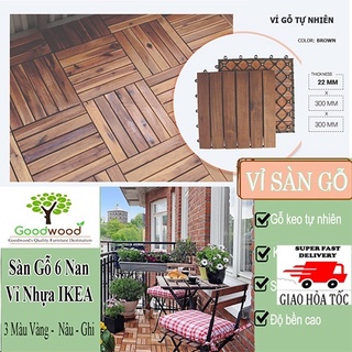 [2021] Combo 10 Tấm Vỉ gỗ Lót Sàn 6 Nan - SÀN GỖ LÓT BAN CÔNG - GỖ LÓT SÂN VƯỜN Home Decor