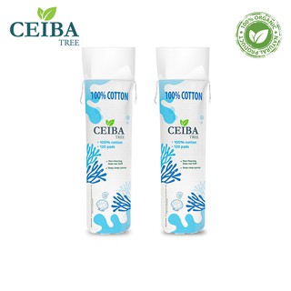 Combo 2 bông tẩy trang Ceiba 100% cotton siêu tiết kiệm dung dịch (120 pads x 2)