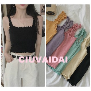 Áo 2 dây viền sóng nữ cuốn biên siêu hot