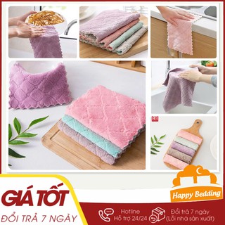 Khăn Lau Đa Năng 2 Mặt 2 Màu Siêu Thấm, lau bếp, lau tay, lau bát đĩa siêu mịn - Không rụng lông