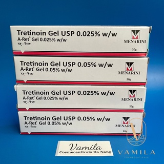 Tretinoin Aret gel 0.1% - 0.05% - 0.025% (20g) - tretinol giảm mụn, chống lão hóa (tre Ấn Độ chính hãng)