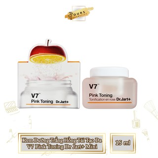 [Auth Hàn] Kem Dưỡng Trắng Hồng Tái Tạo Da V7 Pink Toning Dr Jart+ Mini 15ml