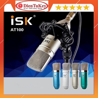Micro ISK AT 100-thu Âm chuyên nghiệp, hát Live Stream, hát trực tiếp trên pc, có dây hàng chính hãng