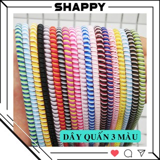 Dây Quấn 3 Màu Dài 1m4 - Dây Quấn Bảo Vệ Cáp Sạc - Dây Quấn Chống Rối [Shappy Shop]
