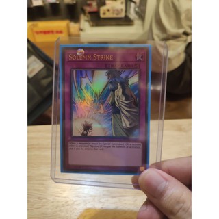 [ Dưa Hấu Yugioh ] Lá bài thẻ bài Solemn Strike – Ultra Rare - Tặng bọc bài nhựa bảo quản