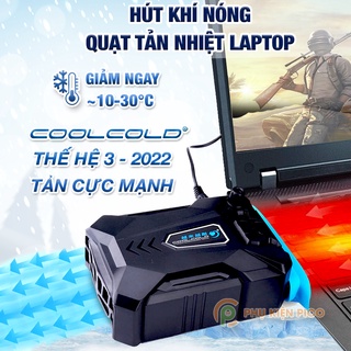 Quạt tản nhiệt laptop Coolcold ICE TROLL V3 - Quạt hút gió tản nhiệt máy tính xách tay gaming làm mát cực mạnh