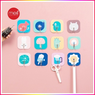 Móc treo dính tường chịu lực in hình siêu dính tiện lợi kích thước 7,7x8,6cm