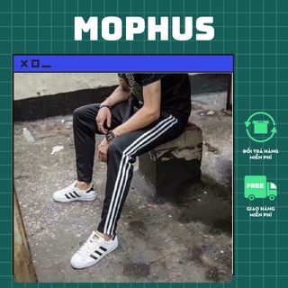 Quần thể thao nam quần jogger nam nữ Mophus kẻ 3 sọc chất dày loại cao cấp MQ011