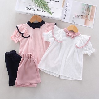 Bộ 2 Món Gồm Áo Thun Tay Loe + Quần Short S7En Mùa Hè Dành Cho Bé 6 Tháng-4 Tuổi