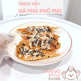 Treat Bánh Thưởng Cho Chó Mèo Phi Lê Gà Phủ Phô Mai và Rong Biển Sấy Khô DOGGO Homemade Không Chất Bảo Quản 50G