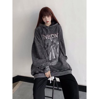 Áo hoodie loang unisex form rộng UNBONS_Áo nỉ mũ nam nữ basic,hottrend