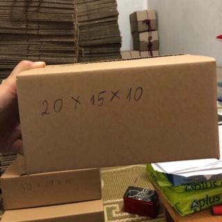 20x15x10 [COMBO]60 CÁI HỘP CARTON 3 LỚP, SÓNG B SIÊU CHẮC