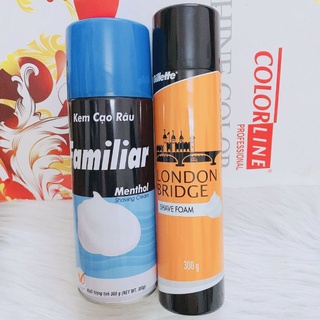 Bọt cạo râu GELLETTE, kem cạo râu FAMILIAR chính hãng