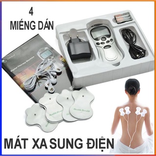 Máy massage bấm huyệt xung điện 4 miếng dán - Máy mát xa châm cứu đấm bóp trị liệu