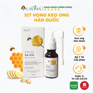 Xịt họng keo ong Hàn Quốc Sakia LAVIMA hỗ trợ giảm đau họng, sưng lợi, giảm ho cho bé và mẹ bầu 20ml (160 lần xịt)