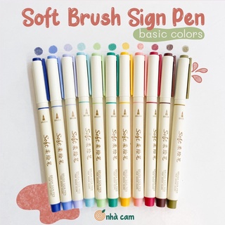 [1 Cây - Màu Basic] Bút viết thư pháp Soft Brush Sign Pen Nhà Cam