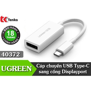 [Mã 252ELSALE hoàn 7% đơn 300K] Cáp USB Type-C sang Displayport Ugreen 40372