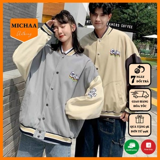 Áo Khoác Bomber Dù ENJOG Nam Nữ Ulzzang Unisex From Rộng 2 Lớp Thể Thao - MICHAA