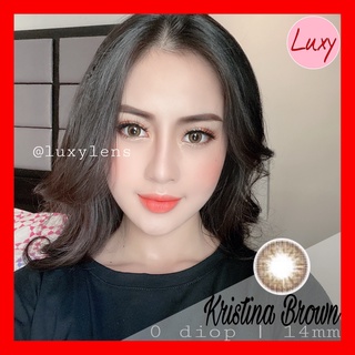 [Ảnh Thật] Lens Kristina Brown 0 - 6 Độ Lens Hàn Nhập Khẩu Chính Hãng - LUXY LENS