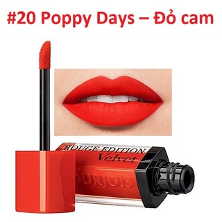 Son Bourjois Rouge Edition Velvet Poppy Days 20 – Đỏ cam