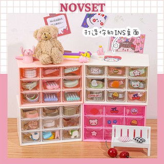 Hộp đựng trang sức 9 ngăn NOVSET Kệ để trắng sức 9 lô xinh xắn