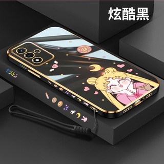 Sailor moon Ốp Điện Thoại Silicon Mạ Viền Hình Nhân Vật Thủy Thủ Mặt Trăng Cho Oppo Reno 6Z Reno7 Reno7 PRO Reno7 SE Reno 7Z Reno4 F