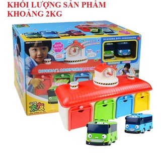 Bộ gara gồm 2 xe và nhà Tayo the little Bus đồ chơi trẻ em