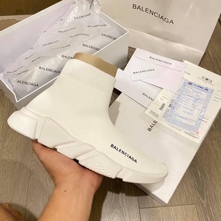 GIẦY BA.LEN.CIAGA TRẮNG CỔ CHUN 1:1 SC [ FREESHIP + BOX ]