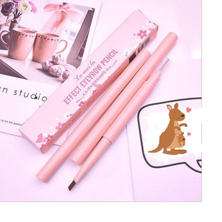 (Bán Buôn) Chì Kẻ Mày Lameila– bút kẻ mày Lameila Double Effect Hàn Quốc Vỏ Hồng 2 Đầu Km14