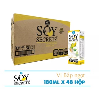 Thùng Sữa Đậu Nành Soy Secretz Vị Bắp Nhập Thái Lan Chính Hãng 48 Hộp (180ml/hộp)