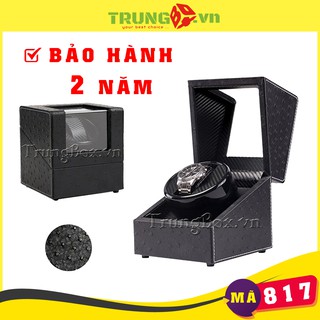 Hộp Xoay Đồng Hồ Cơ 1 Xoay Vỏ Da PU Đà Điểu - Mã 817