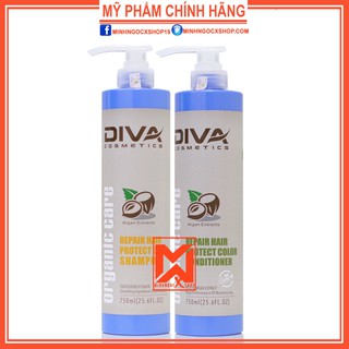 DIVA DẦU GỘI XẢ PHỤC HỒI GIỮ MÀU NHUỘM DIVA 750ML CHÍNH HÃNG