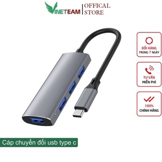 Cáp chuyển đổi usb type c sang hub usb 3.0 4 cổng - HUB USB Type c to 4 Port USB - Hàng Chính Hãng -4670