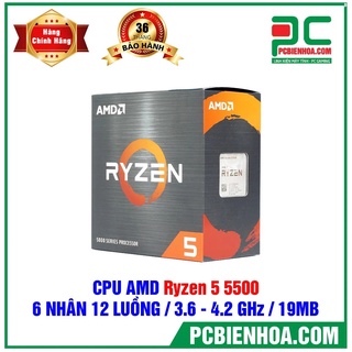 CPU- BỘ VI XỬ LÝ AMD RYZEN 5 5500 ( 6 NHÂN 12 LUỒNG / 3.6 - 4.2 GHZ / 19MB ) HÀNG CHÍNH HÃNG