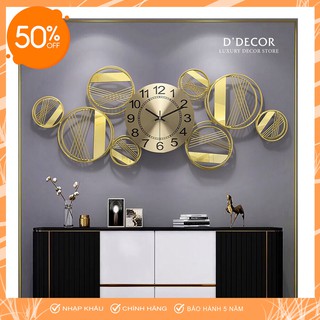 Đồng Hồ Treo Tường, Đồng Hồ Trang Trí Decor INOX Mạ  Mã A2121