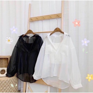 ÁO SƠ MI TAY PHỒNG SIÊU TO VOAN MỎNG - S0U