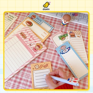 Bộ Giấy Note Ghi Chú Hình Hoạt Hình CUTE Tiện Lợi