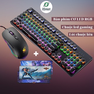 Bộ Bàn Phím CƠ Chuột Và Lót Chuột Lớn Chơi Game FULL LED Đổi Màu Nhiều Chế Độ T907+V6+PAD GAME TO