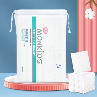 ( CAO CẤP ) Set 222 Miếng Bông Tẩy Trang cao cấp Monkids 3 lớp mềm mại và tiện dụng thân thiện với mọi làn da.